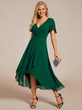 Elegant Dark Green Empire Waist Wedding Guest Dress#color_Dark Green